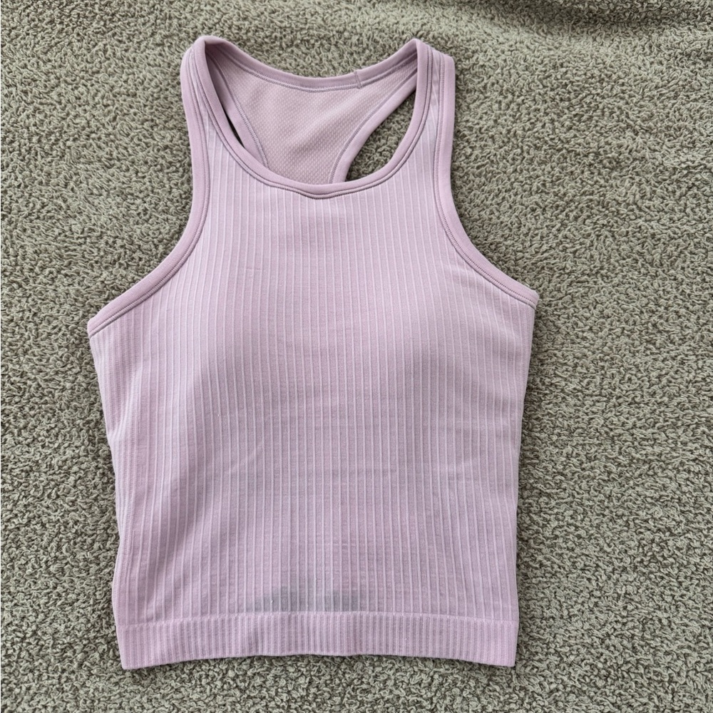 Women's Ribbed Lilac Tank Top